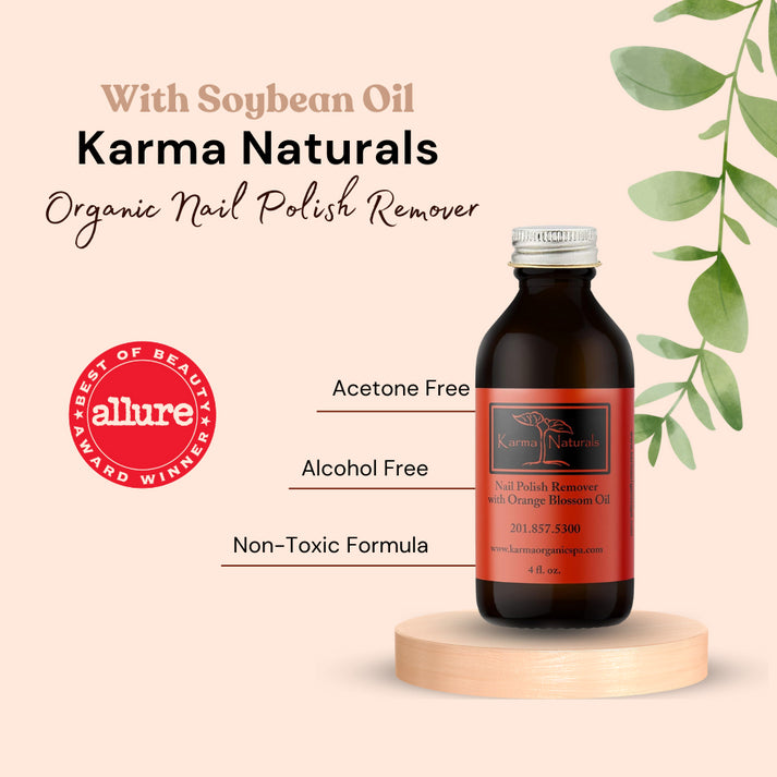 Karma Naturals Nail Polish Remover with Soybean and Orange Blossom Oil