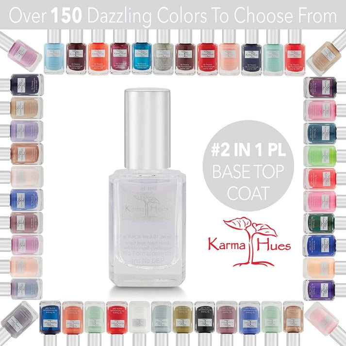 Karma Naturals 2 in 1 Base & Top Coat -Nail Polish