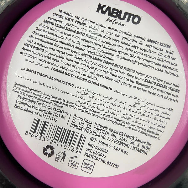 Kabuto Katana Strong Matte Pomade 150ml