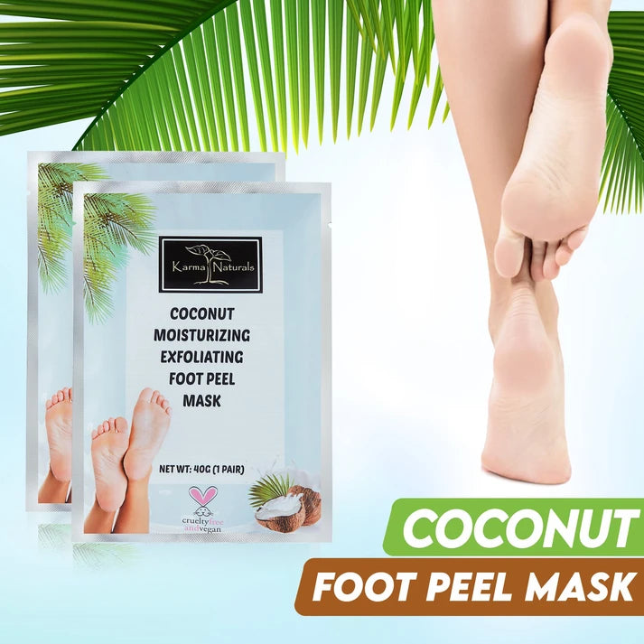 Karma Naturals coconut Foot Peel Mask - 2 Pack