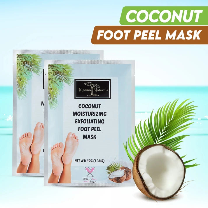 Karma Naturals coconut Foot Peel Mask - 2 Pack