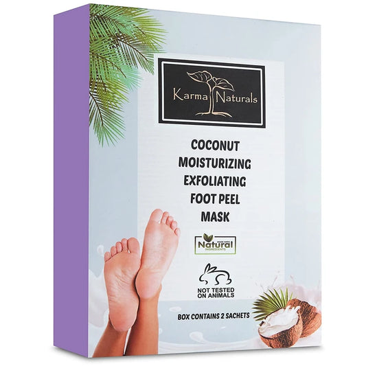 Karma Naturals coconut Foot Peel Mask - 2 Pack