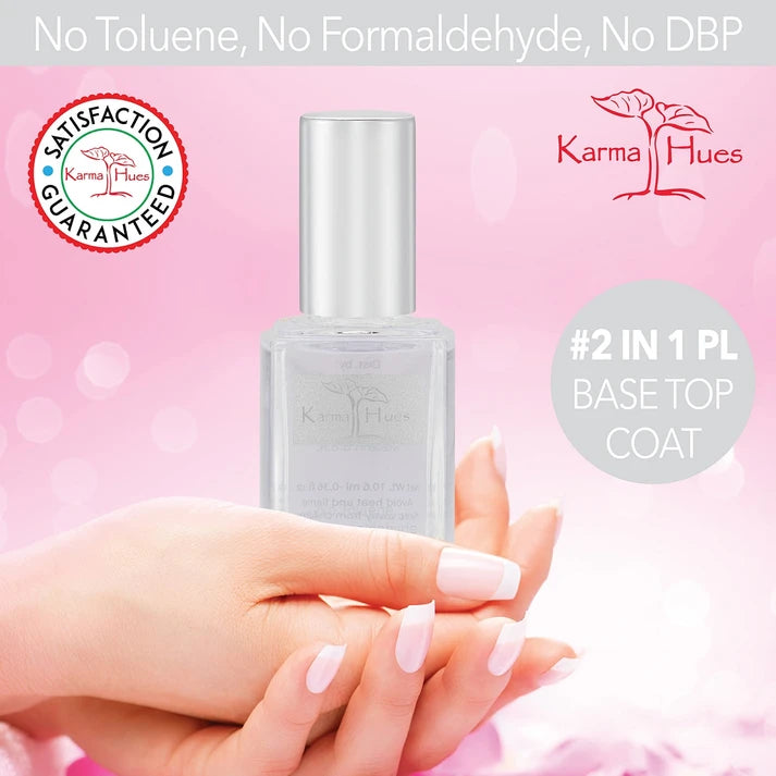 Karma Naturals 2 in 1 Base & Top Coat -Nail Polish