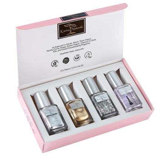 Karma Naturals New York Gold and Silver Nail Polish Set