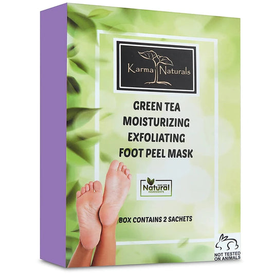 Karma Naturals Green Tea Foot Peel Mask - 2 Pack